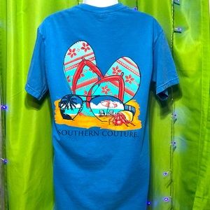 Southern Couture blue tee